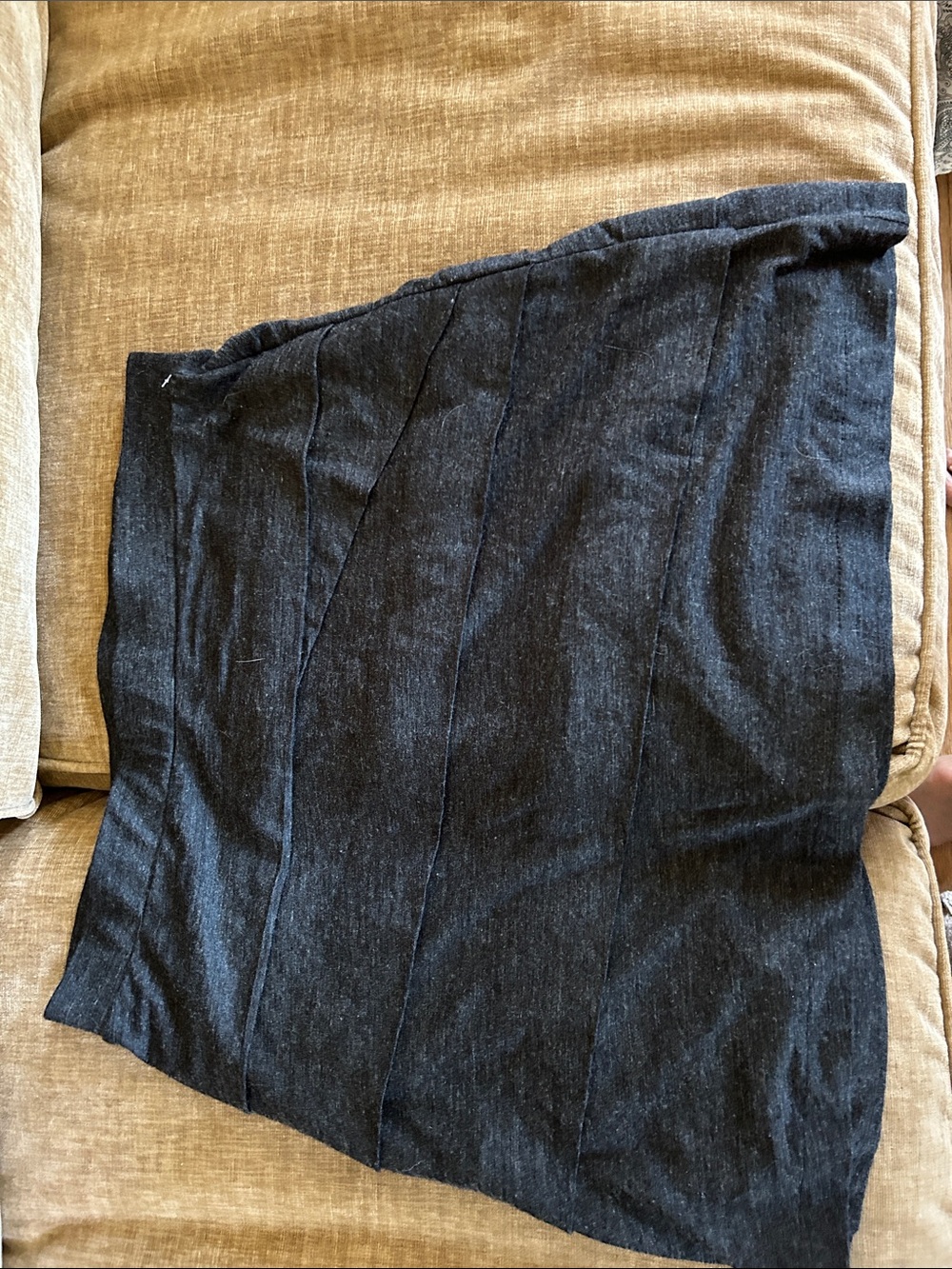 Prana Women’s Dark Gray acrylic and wool Skirt - Casual Panel Design large